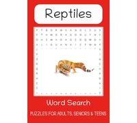 Reptile: Word Searches With to Easy to Read Print About Reptiles.|6x9 inches|110 pages|50+ Puzzles and more|6x9 inches|110 pages|50+ Puzzles |Gifts for Vacation, Holidays, & Free Times