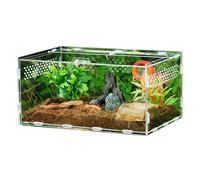 Reptiles acrílicos - Tanque de Larium, Caja de Almacenamiento para depósito de terrario - hábitat de alimentación, Gecko vertebrado Lagarto Lagarto aporpión Transparente área de alimentación