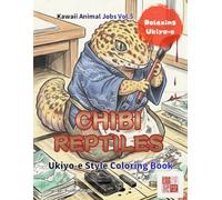 Reptiles & Amphibians Coloring Book for Adults: 50 Japanese Brushwork Designs - Watercolor & Colored Pencil Ready, Single-Sided Pages, 10 Color Swatch ... by a Licensed Counselor (kawaii×Ukiyo-e)