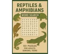 REPTILES & AMPHIBIANS Word Search Puzzle Book: Word Searches with Easy to Read Print about Reptiles, Amphibians, Fish and More | 6x9 inches, 110 pages ... for Vacations, Holidays and Leisure times