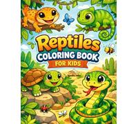 Reptiles Coloring Book for Kids: Fun & Easy Lizards, Snakes, Turtles, Crocodiles & More (ColorQuest Adventures)