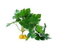 Reptiles Planta Ocultar Hierba Hojas Flexibles Terrario Jungla Hábito Para Lagartijas Serpiente Decorativa Falsa Planta Artificial Decoración