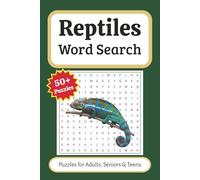 Reptiles Word Search Puzzle Book: Word Searches with Easy to Read Print about Reptiles, Lizards, Snakes and More | 6x9 inches, 110 pages | 50+ Puzzles ... Vacations, Birthdays, Holidays and Free Times