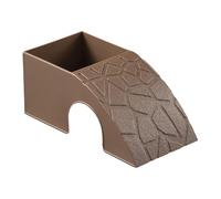 Reptilien-Futter-Schale - 2 en 1 dekoratives Versteck - Schildkröten-Futter- und Wasserschalen-Ornament - Für Bartagamen, Hornfrösche, Spinnen, Geckos, Schildkröten und
