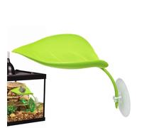 Reptilien Sonnenplattform Blatt für Schildkröten & Geckos Ruheplatz mit Saugnapf Habitat Deko für Aquarium & Terrarium Landschaftsbau Baumfrösche Hellgrün ABS