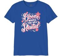 REPUBLIC OF CALIFORNIA «Bloom Where You Are Planted?» GIREPCZTS038 Camiseta Niño, Royal, Talla 08 Años, Azul Rey, 8 Años