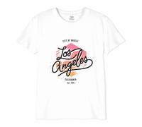 REPUBLIC OF CALIFORNIA Girepczts048 Camiseta, Blanco, 8 Años para Niñas
