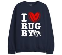 REPUBLIC OF CALIFORNIA "I Love Rugby UXREPCZSW040 - Sudadera para Hombre, Talla XXL, Azul Marino, XXL