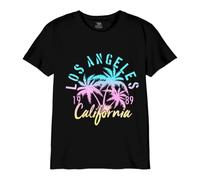 Republic of California Los Ángeles California 1989" GIREPCZTS050 - Camiseta para niña, Color Negro, Talla 06 años, Negro, 6 años