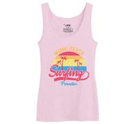 REPUBLIC OF CALIFORNIA "Miami Beach Surfing Paradise WOREPCZTK030 Camiseta sin Mangas para Mujer, Rosa, XS, Rosa, XS