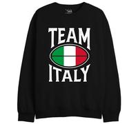Republic Of California "Team Italy UXREPCZSW048 Sudadera para Hombre, Negro, XS, Negro, XS