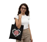 REPUBLIC OF CALIFORNIA Tote Bag Blah-Blah-Blah - Bolsa de algodón reutilizable, práctica y moderna, Negro, 38 X 42 CM, Utilidad
