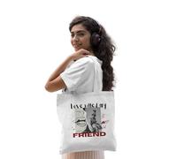 REPUBLIC OF CALIFORNIA Tote Bag Love Killed My Friend - Bolso de mano divertido y original, blanco, 38 X 42 CM, Utilidad