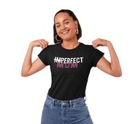 Republic of California Women's Imperfect Mum imprimé T-Shirt Mother's Day Gift - Women's Christmas Mum of Love Grandma Stepmom Wife Birthday Gift,Noir_Large