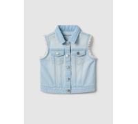REPUBLIC OF DENIM, Chaleco Azul Claro De Algodón Puro Para Niñas, Corte Regular Con Flecos, Niña, Azul claro, Talla: 6-7