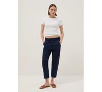 REPUBLIC OF DENIM, Pantalones Paper Bag De Algodón Denim Azul Ajuste Regular, Mujer, Azul oscuro, Talla: 36
