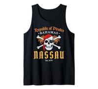 Republic Of Pirates Nassau Bahamas Summer Funny Vintage Camiseta sin Mangas