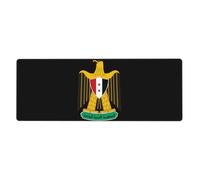 República Árabe Unida Almohadilla De Escritorio De Tamaño Completo Con Diseño De Emblema Nacional|3 En 1 Para Teclado Escritura|Superficie Suave + Base Antideslizante|Multietapa Para
