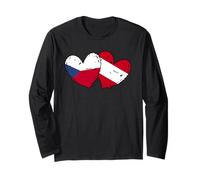 República Checa Austria Corazón Bandera Checa Austriaca Herencia Manga Larga