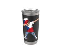 República Checa Bandera Dab Dance Juventud Vaso térmico de acero inoxidable de doble pared