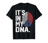 República Checa Raíces Bandera Huella Digital Gráfico Patriótico Camiseta