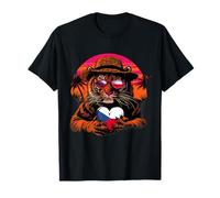 República Checa Tigre Corazón Tropical Raíces Checas Orgullo Checo Camiseta
