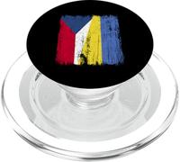 República Checa Ucrania Media Bandera República Checa Ucraniana Herencia PopSockets PopGrip para MagSafe