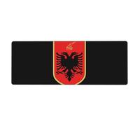 República De Albania Almohadilla Grande Para Ratón Con Diseño De Emblema Nacional| Almohadilla De Escritorio Extendida| Doble Uso Para Juegos/Trabajo|Se Mantiene En El Escritorio Velocidad