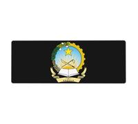 República De Angola Almohadilla Grande Para Ratón Con Diseño De Emblema Nacional| Almohadilla De Escritorio Extendida| Doble Uso Para Juegos/Trabajo|Se Mantiene En El Escritorio Velocidad