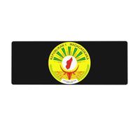 República De Madagascar Almohadilla De Escritorio De Tamaño Completo Con Diseño De Emblema Nacional|3 En 1 Para Teclado Escritura|Superficie Suave + Base Antideslizante|Multietapa Para