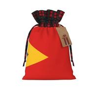 República Democrática de Timor-Leste - Bolsa de regalo de dos colores con cordón para regalo M hermosa conveniente para Navidad cumpleaños