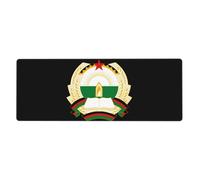 República Democrática Del Afganistán Almohadilla De Escritorio Grande Con Diseño De Emblema Nacional|Almohadilla 2 En 1 Para Teclado|Universal Para Oficina Superficie Suave Y Lisa+Base De Goma