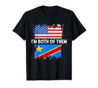 República Democrática Del Congo Soy Ambos Estados Unidos América Camiseta