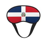 República Dominicana - Antifaz para dormir con borde negro satinado para una comodidad óptima y bloqueo de la luz