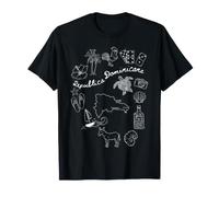 República Dominicana Mapa Dibujado a Mano y Tropical Camiseta