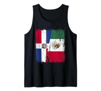República Dominicana México Media Bandera Camiseta sin Mangas