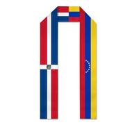 República Dominicana Venezuela Venezuelas Bandera-blanca Estola de graduación Banda Chal Decoración Estola de graduación para estudiantes en el extranjero Clase de estudio internacional 72 pulgadas