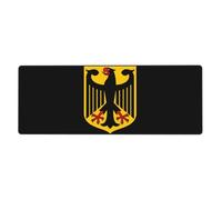 República Federal De Alemania Almohadilla De Escritorio Grande Con Diseño De Emblema Nacional|Almohadilla 2 En 1 Para Teclado Y Ratón|Universal Para Oficina Superficie Suave Y Lisa+Base De Goma