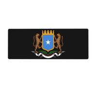 República Federal De Somalia Almohadilla De Escritorio De Tamaño Completo Con Diseño De Emblema Nacional|3 En 1 Para Teclado Escritura|Superficie Suave + Base Antideslizante|Multietapa Para