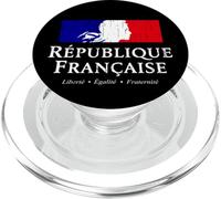 República Francesa Marianne Stack Blanco Lettering Distressed PopSockets PopGrip para MagSafe