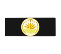 República Popular De Bangladesh Almohadilla Grande De Escritura Con Diseño De Emblema Nacional| Suitable Para Teclado Y Ratón De Portátil| Base De Goma Antideslizante|Duradera Y Ecológica