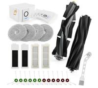 Repuesto Accesorios para ECOVACS DEEBOT T20 Omni/ T20 Max/ T20 Pro /T20e Omni con 1 Cepillo Principal,1 Cepillo de Goma,12 Cepillo Lateral,4 Bolsas Polvo,4 Filtro Hepa,4 Paños Fregado Accessory