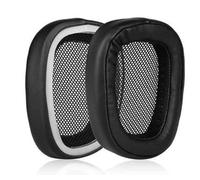 Repuesto Almohadillas compatibles con Auriculares Gaming Logitech G35 G930 G933 G935 G633 G635 G533 G430 G431 G432 G433 y G332 G230 G231 G233 - Cuero Negro