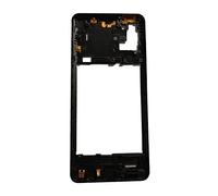 Repuesto compatible con Samsung Galaxy A21S / A217F A217 MIDDLE Frame carcasa marco central con marco lateral + teclas de volumen (negro)