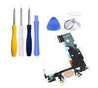 Repuesto Conector Dock de Carga para iPhone 8 y iPhone SE 2020 Dock Connector Oro Puerto de Carga A1863 A1905 A1906, A2275 A2298 A2296 Port Cable Flex Herramientas Audio Jack,Micrófono,Antena