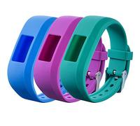 Repuesto Correa para Vivofit JR 2, Grandes Bandas Compatible con Garmin Vivofit JR/Vivofit JR.2/Vivofit 3, se Adapta a Muñecas DE 14 a 21,6 cm para Niños, 3pc(BLU+Tea+Pur)