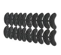 Repuesto de 10 pares de placas de goma negra para proteger el talón, accesorios de almohadilla para zapatos