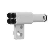 Repuesto de accesorio de PTFE para impresora 3D con entrada de filamento 2 en 1, caminos suaves, conectores resistentes ABS PTFE para sistemas de montaje extraíble