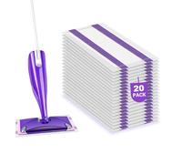 Repuesto de almohadilla de fregona compatible con mopa Swiffer WetJet, almohadillas de mopa Wet Jet para limpieza de suelos de madera dura multisuperficie, 4 capas gruesas y súper absorbentes, 20