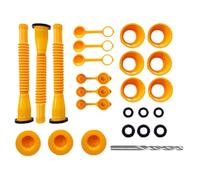 Repuesto de boquilla de lata - Repuesto de boquilla de lata para tanque de 1/2/5/10 galones | Boquilla de vertido flexible con tapa de ventilación y junta de goma | Kit de boquilla portátil de